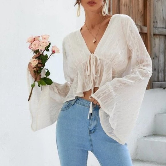 Tops - Knot Front Peplum Top